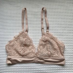 Aerie light pink lace bralette